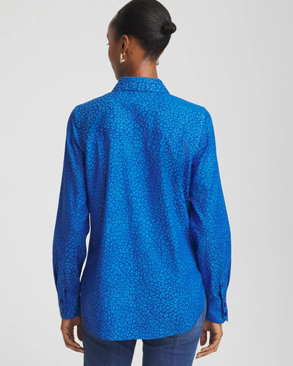 No Iron™ Jacquard Animal Motif Shirt - Chico's