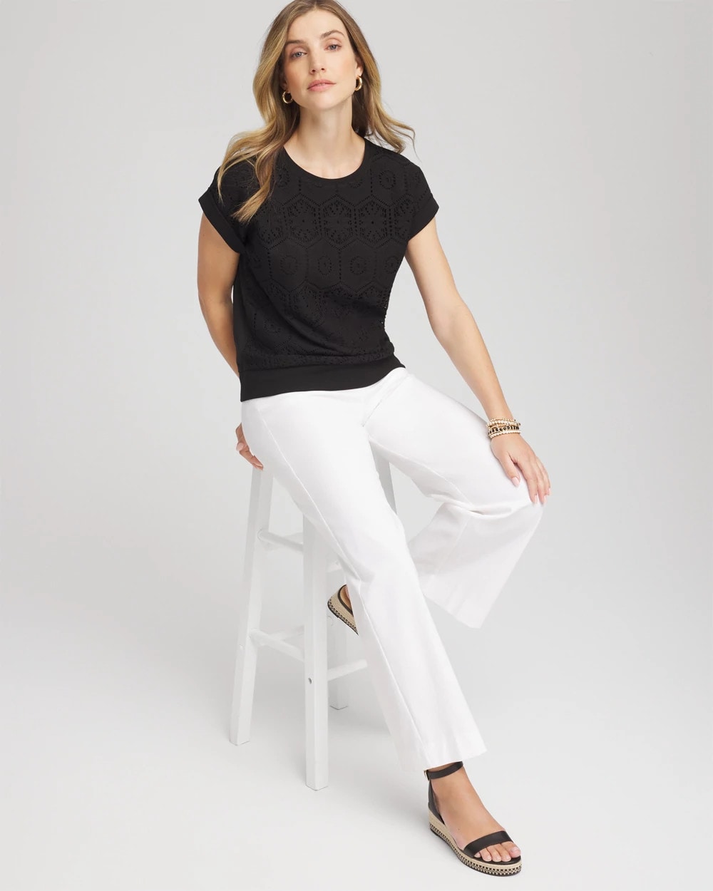 Crocheted Cotton-Blend Shirt - Chico's