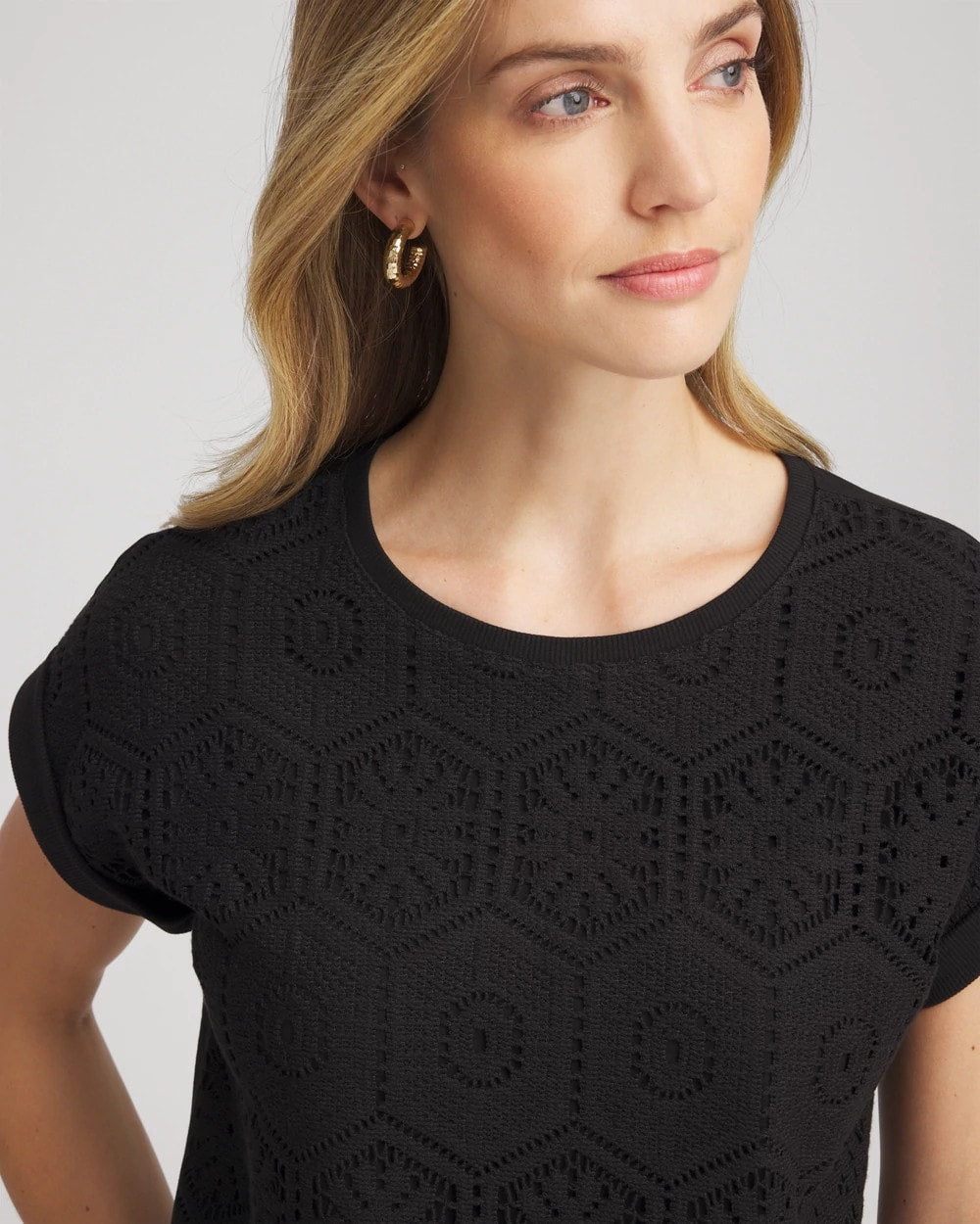 Crocheted Cotton-Blend Shirt - Chico's