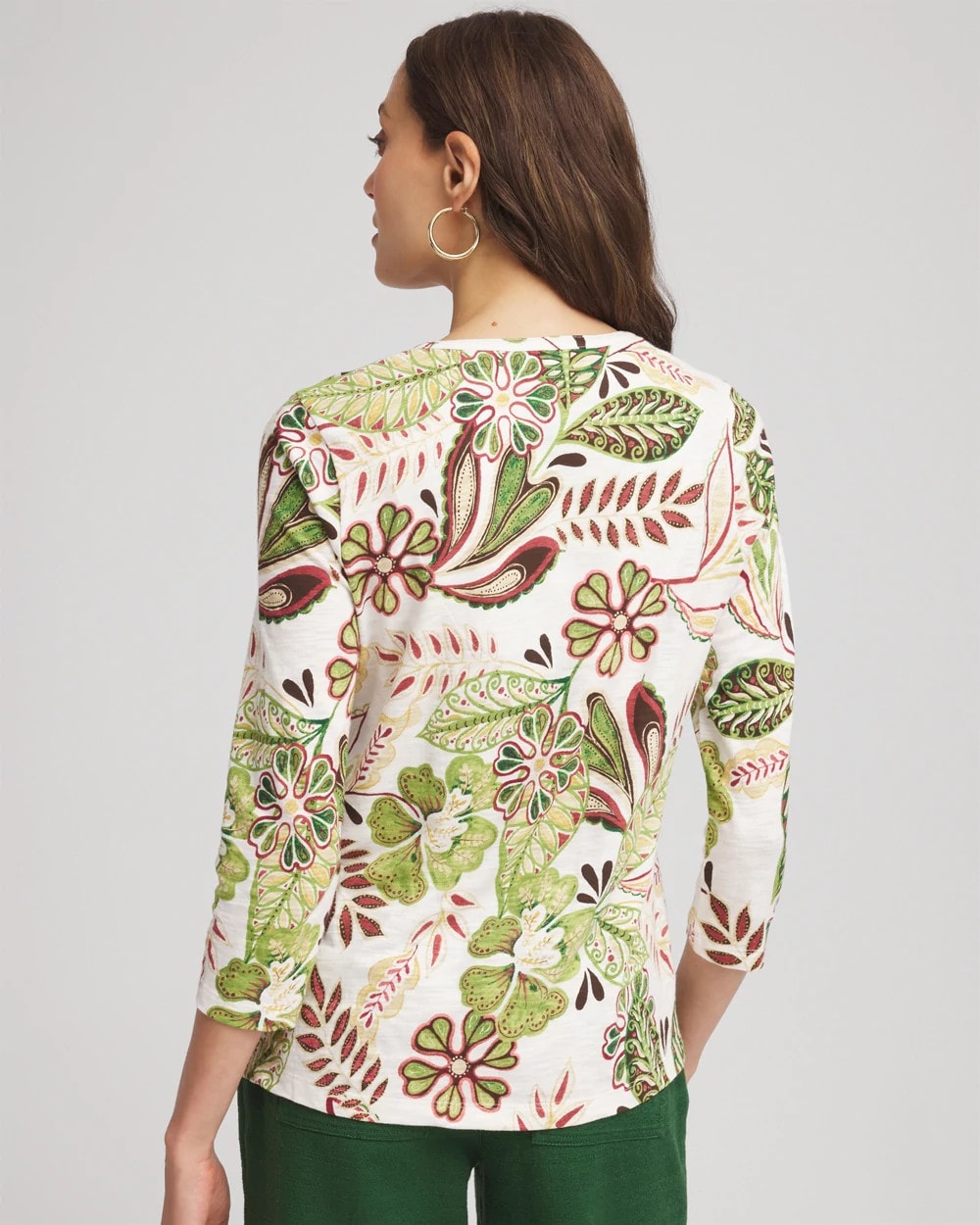 Tropical Cotton Slub Henley Shirt - Chico's