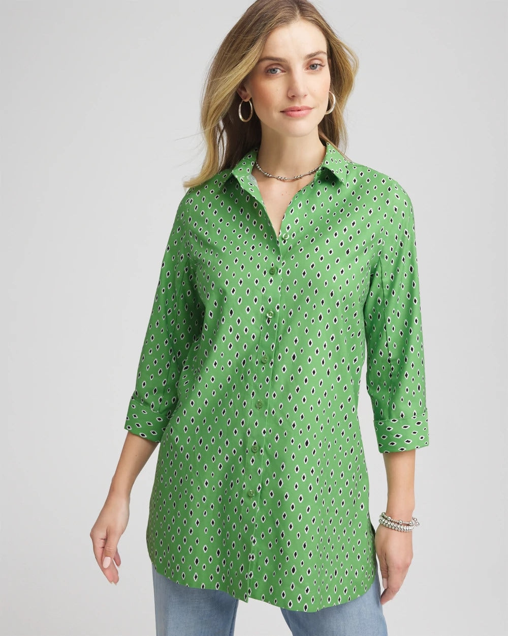 No Iron™ Geo-Print Tunic - Chico's