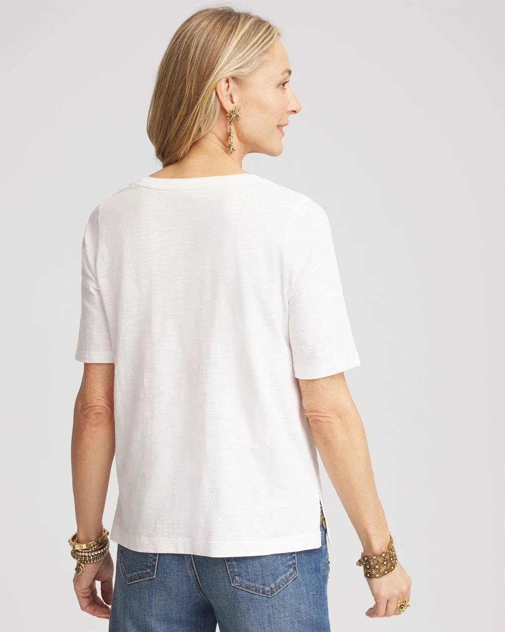 Slub Scoop Neck Tee - Chico's