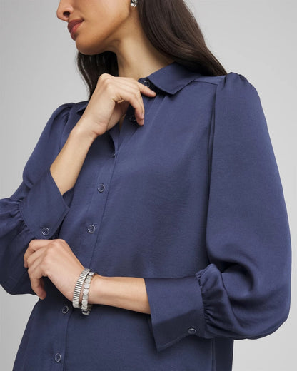 Puff Sleeve Satin Blouse - Chico's