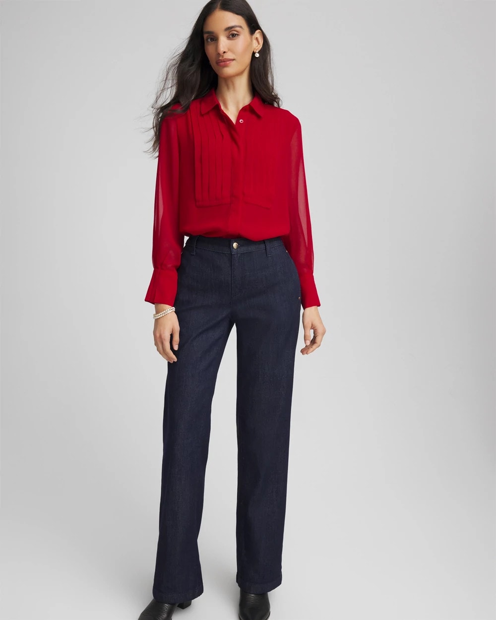 Pintuck Georgette Tunic - Chico's