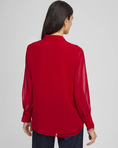 Pintuck Georgette Tunic - Chico's