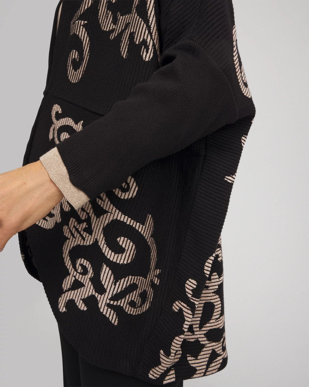 Ottoman Jacquard Cocoon Cardigan - Chico's