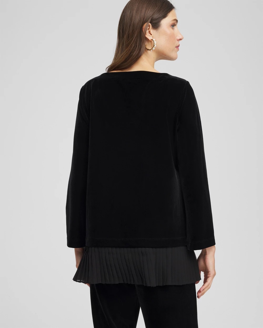 Travelers™ Chiffon Hem Velvet Tunic - Chico's