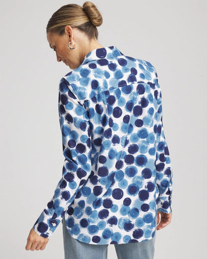 No Iron™ Printed Sateen Shirt - Chico's