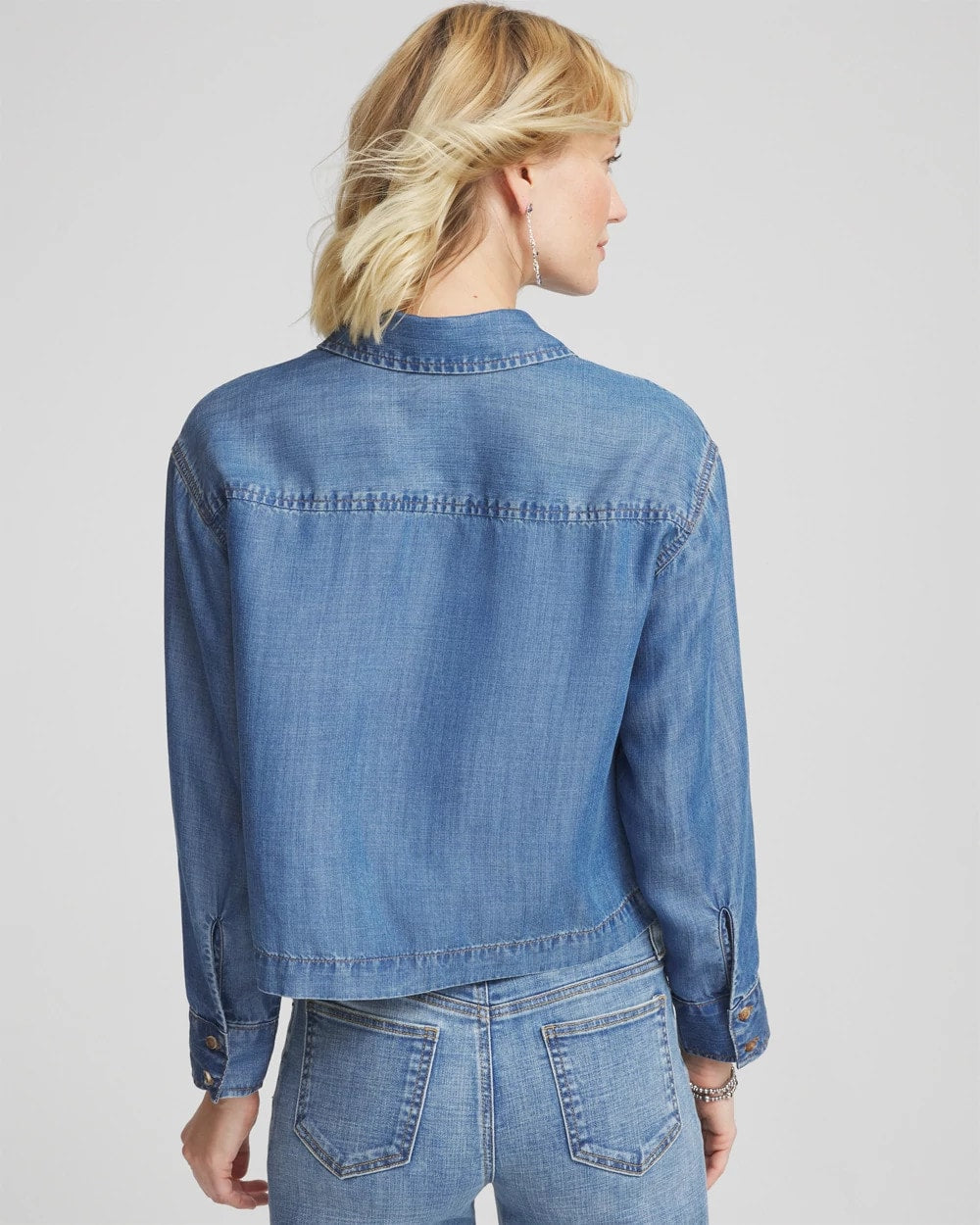 Tencel™ Cropped Denim Shirt - Chico's
