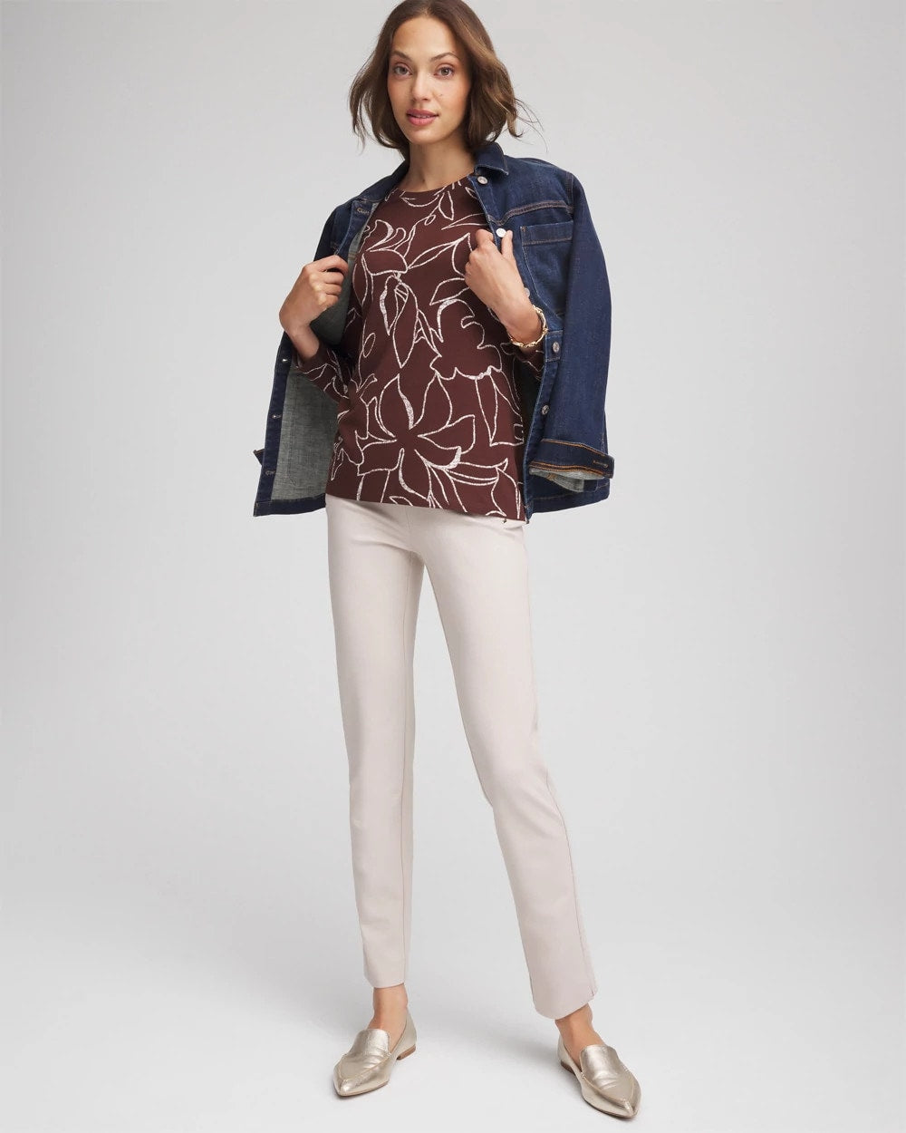 Floral Touch of Cool™ Layering Tee - Chico's