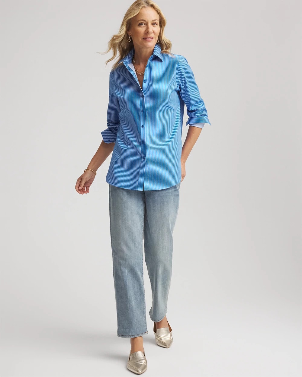 No Iron™ Classic Striped Shirt - Chico's