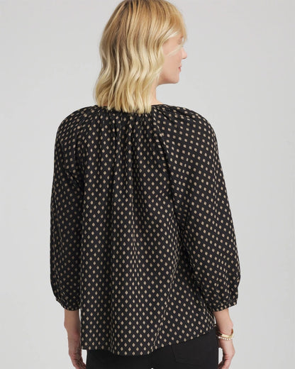 Floral Print Tie-Neck Top - Chico's