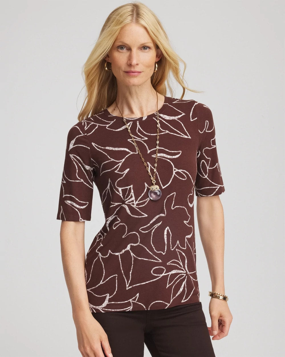Touch of Cool™ Elbow-Sleeve Perfect Tee - Chico's