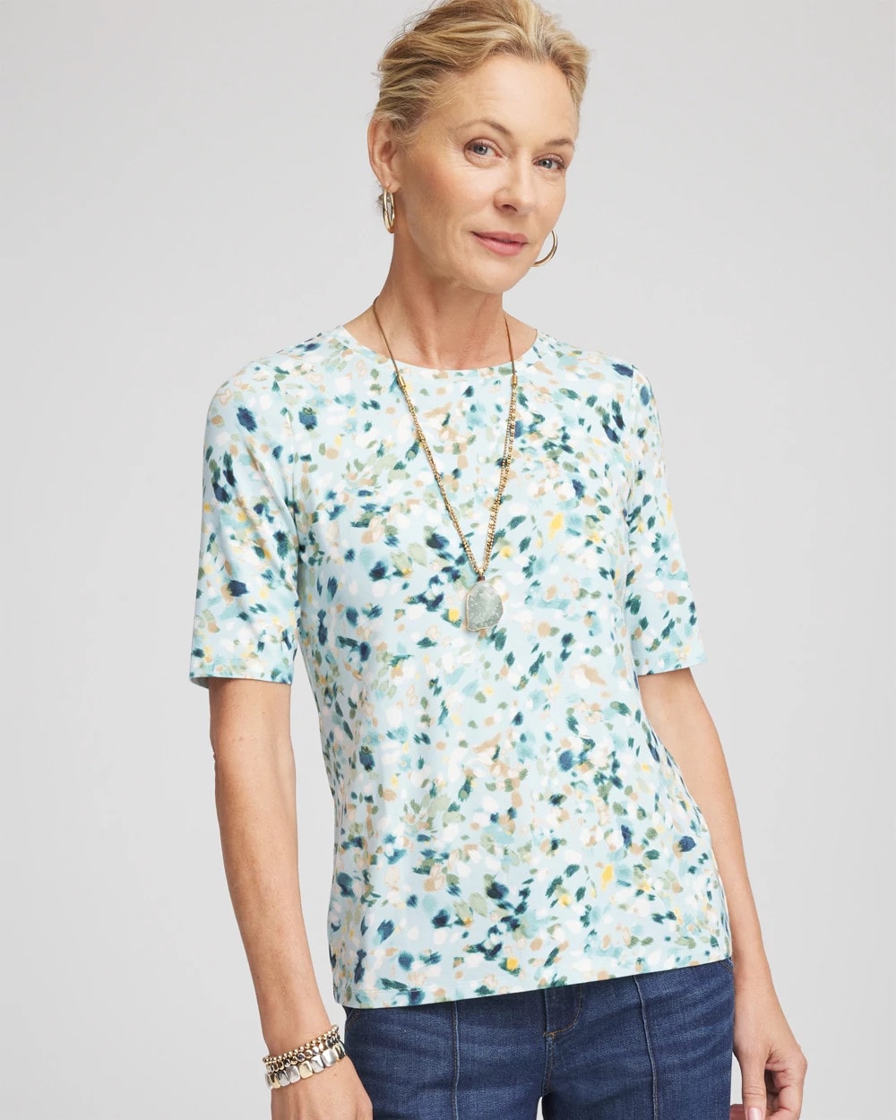 Touch of Cool™ Elbow-Sleeve Perfect Tee - Chico's