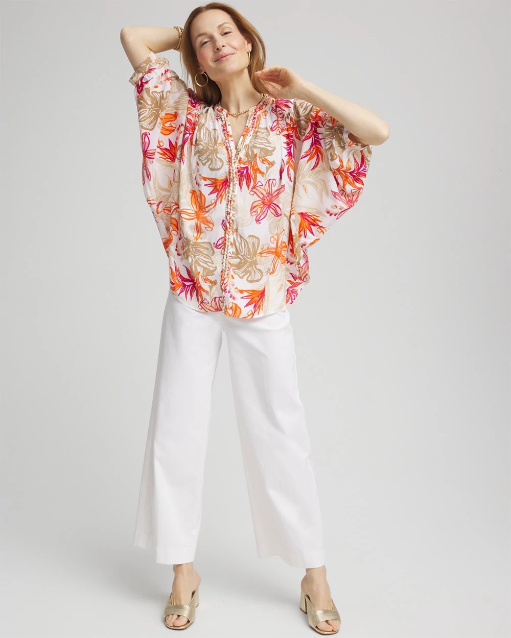 Floral Braided Batwing Blouse - Chico's
