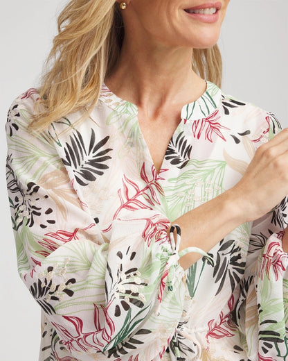 Drawstring Crinkle Chiffon Blouse - Chico's