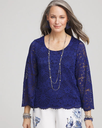 Scalloped Hem Lace Top - Chico's