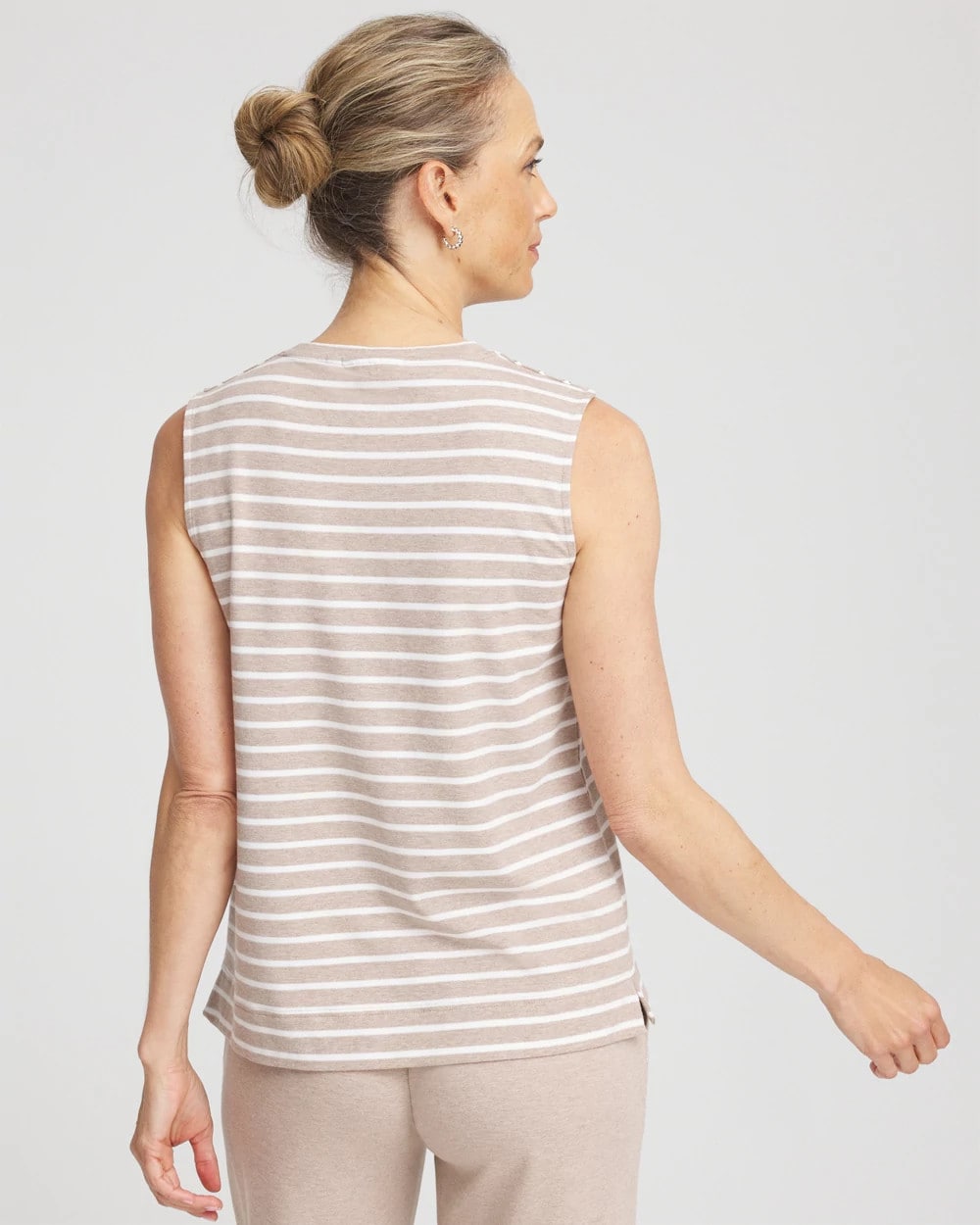 Zenergy® UPF Sleeveless Metallic-Striped Tank - Chico's