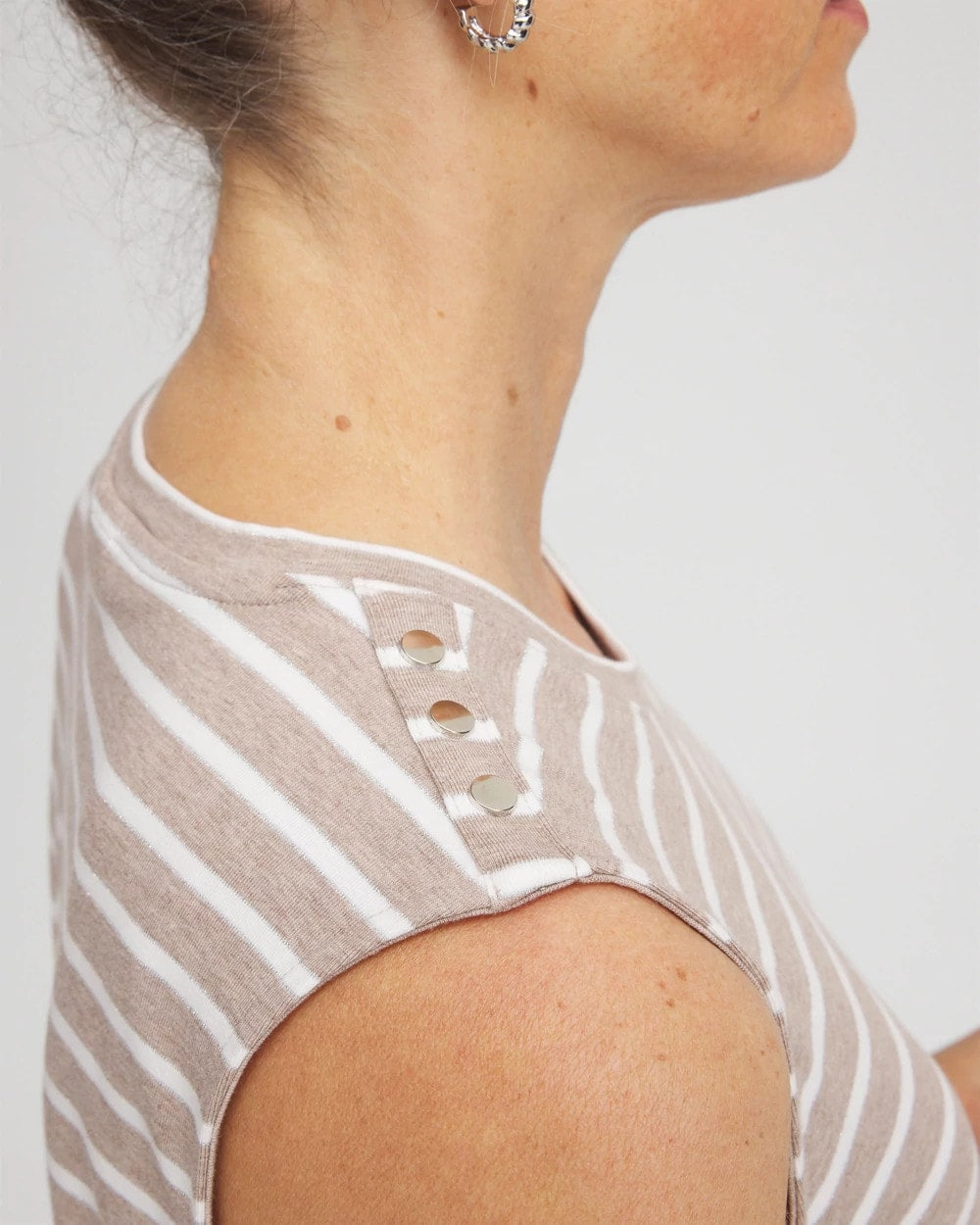 Zenergy® UPF Sleeveless Metallic-Striped Tank - Chico's