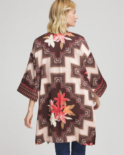 Long Mixed-Print Kimono - Chico's
