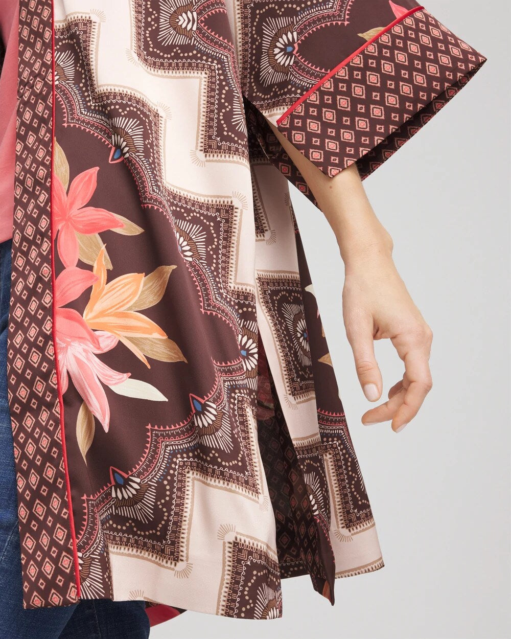 Long Mixed-Print Kimono - Chico's