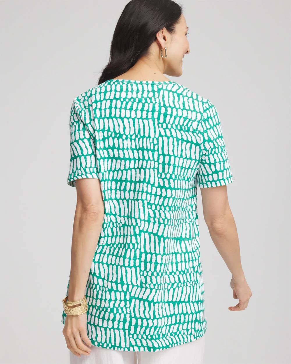 Tropical Short Sleeve Forward-Seam Tee - Chico's