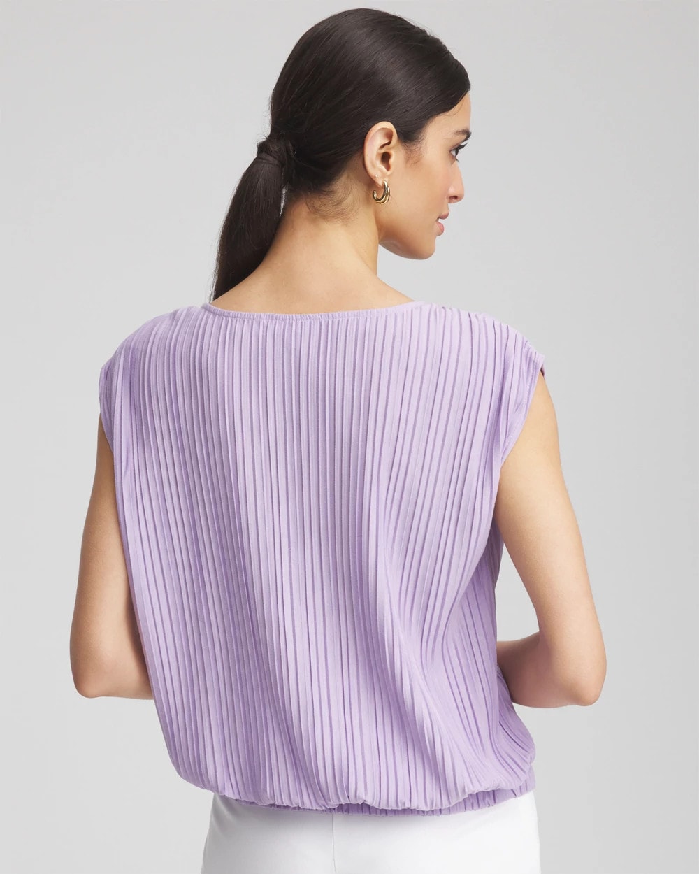 Pleated Bubble-Hem Tee - Chico's
