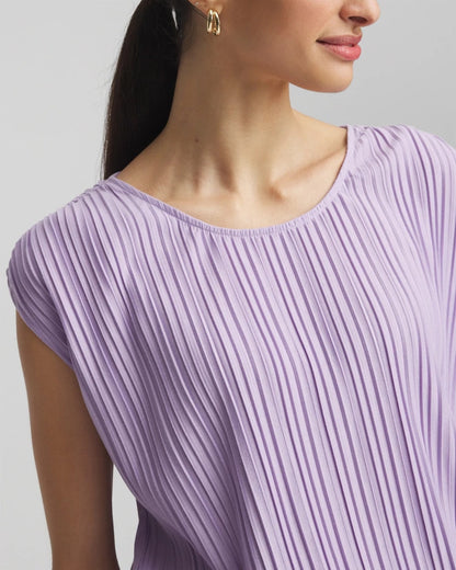 Pleated Bubble-Hem Tee - Chico's