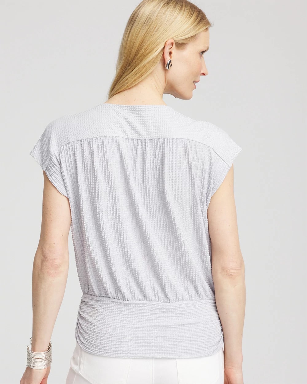 Foiled Knit Banded Bottom Top - Chico's