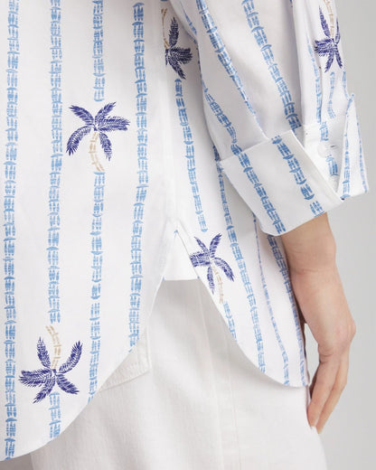 No Iron™ Palm Striped Sateen Shirt - Chico's