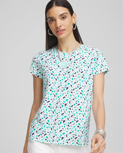 Polka-Dot Crewneck Perfect Tee - Chico's
