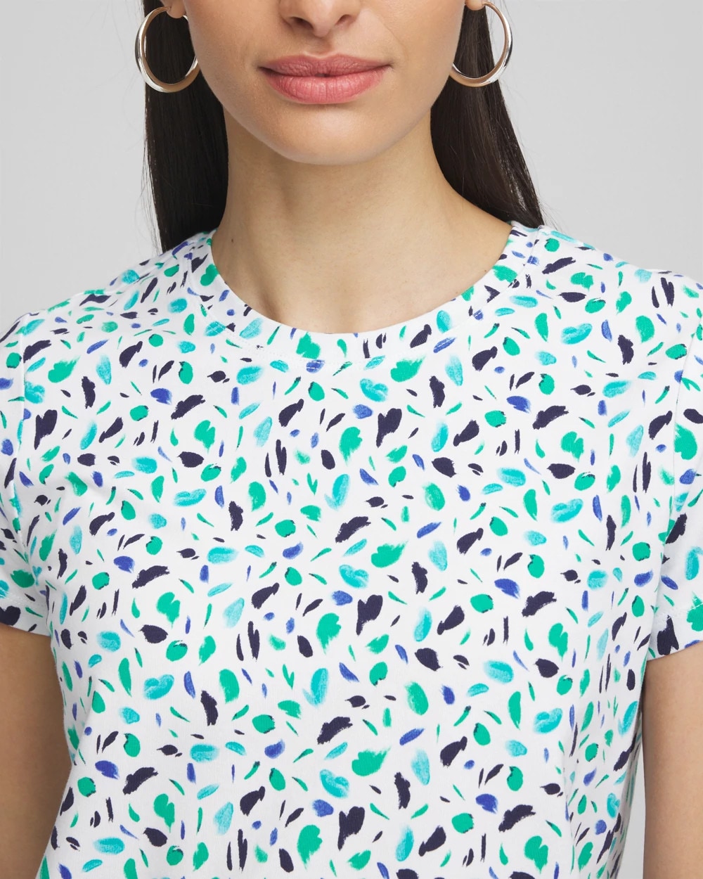 Polka-Dot Crewneck Perfect Tee - Chico's