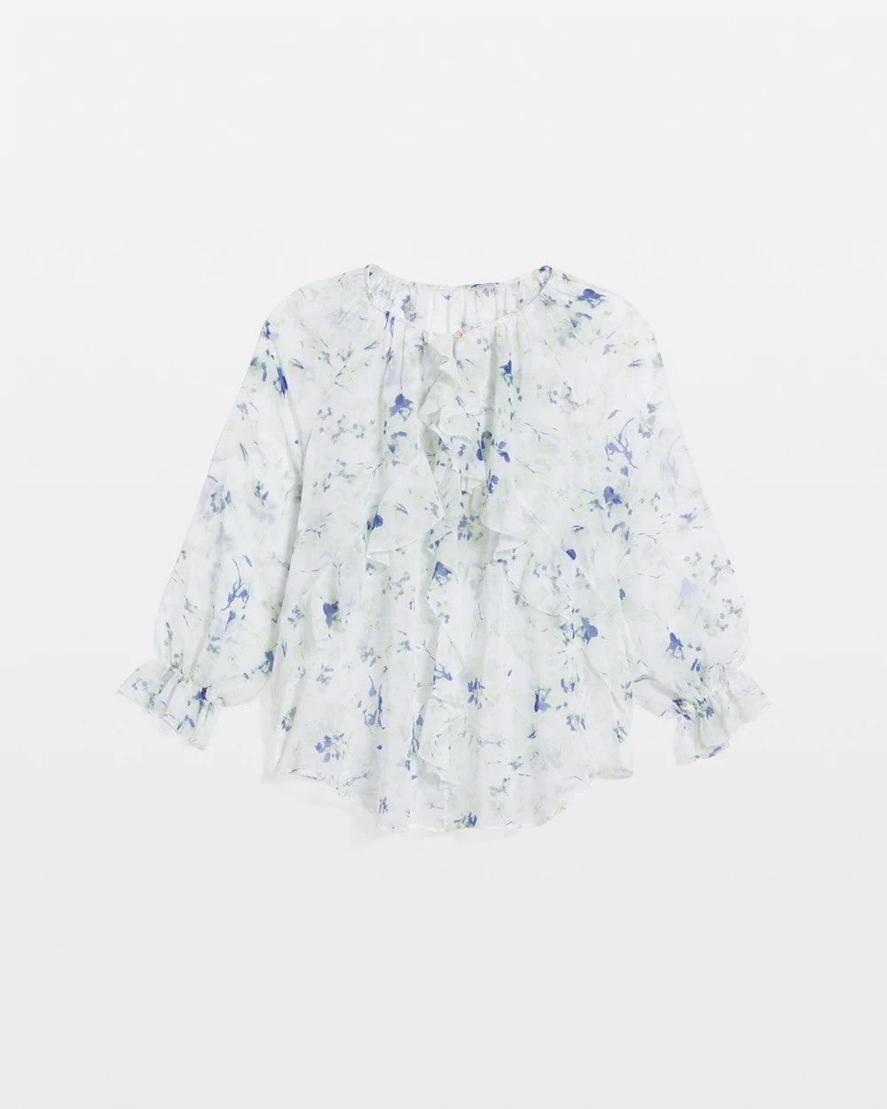 Georgette Sheer Ruffle Blouse - Chico's