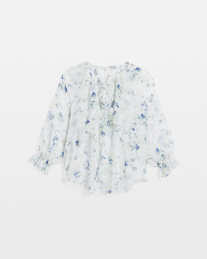 Georgette Sheer Ruffle Blouse - Chico's