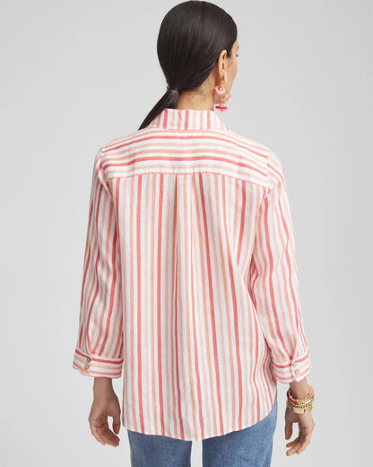 No Iron™ Striped Linen Shirt - Chico's