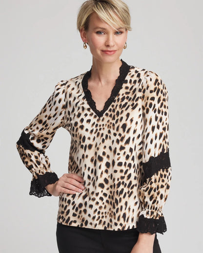 Animal Print Long-Sleeved Top - Chico's