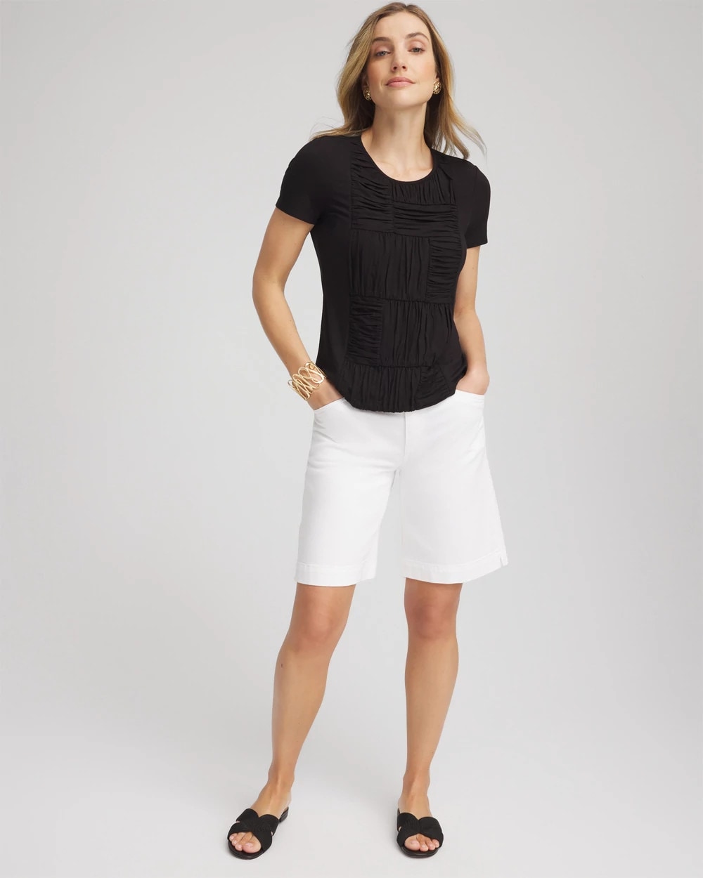 Jersey Knit Ruched Front Tee - Chico's