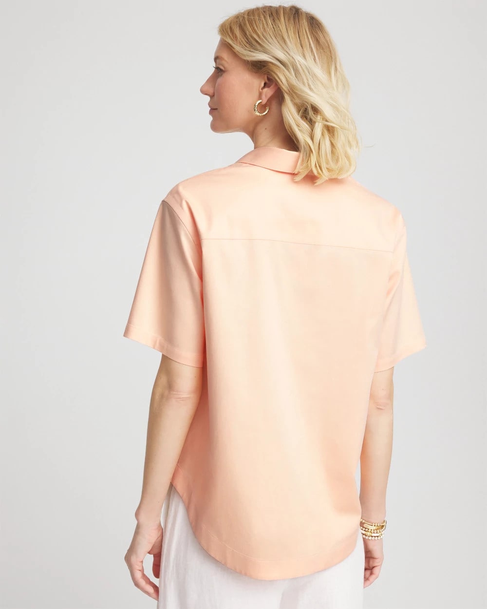 No Iron™ Embroidered Floral Short-Sleeve Shirt - Chico's