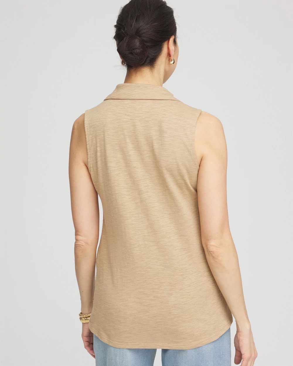 Slub Sleeveless Collared Tunic - Chico's