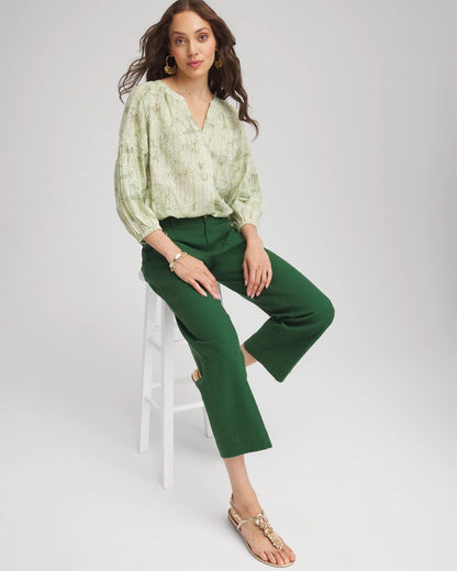 Lurex Stripe Cotton Blouse - Chico's