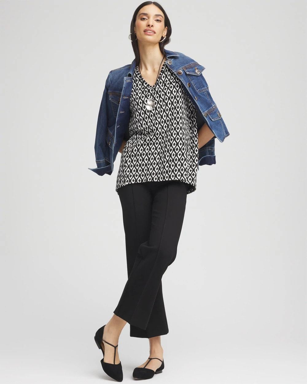 Graphic Slub V-Neck Tee - Chico's