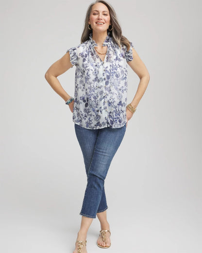 Butterfly Ruffle Collar Blouse - Chico's