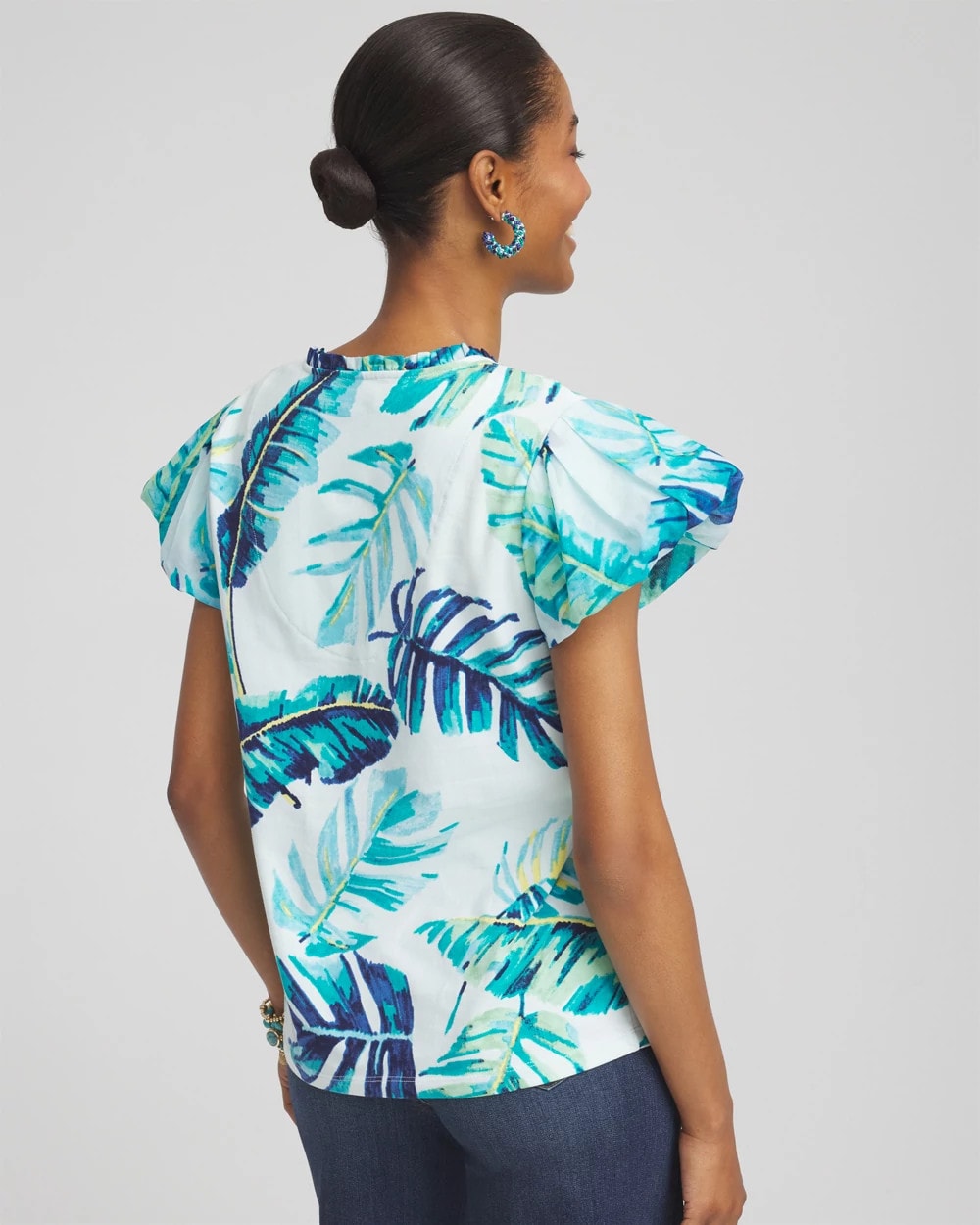 Notch Neck Cap Sleeve Tee - Chico's
