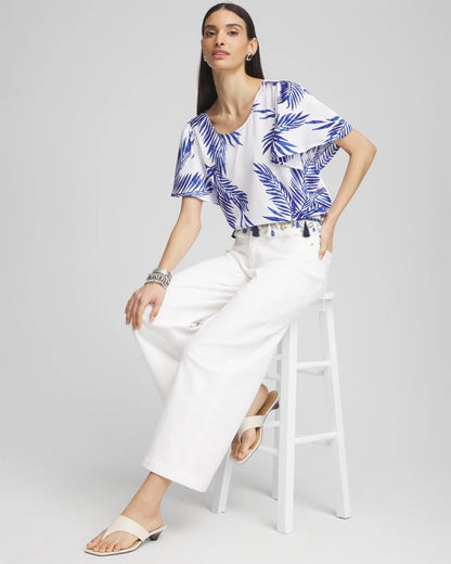 Flutter Sleeve Satin Top - Chico's