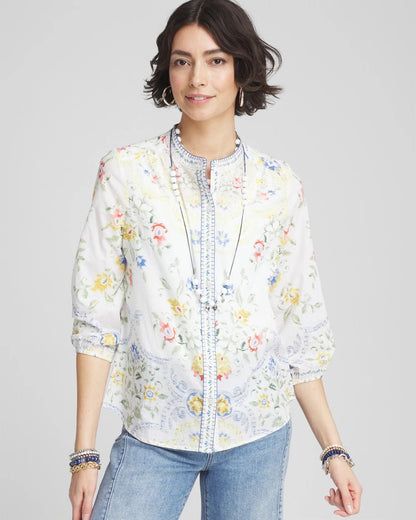 Floral Billow-Sleeve Blouse - Chico's