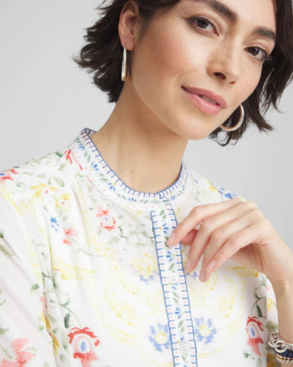 Floral Billow-Sleeve Blouse - Chico's