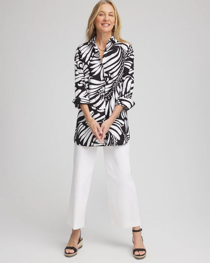 No Iron™ Printed Palms Button Down Tunic - Chico's