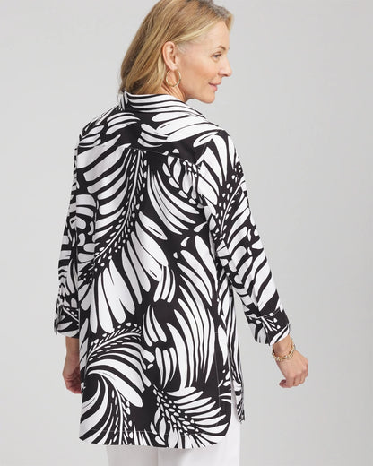No Iron™ Printed Palms Button Down Tunic - Chico's