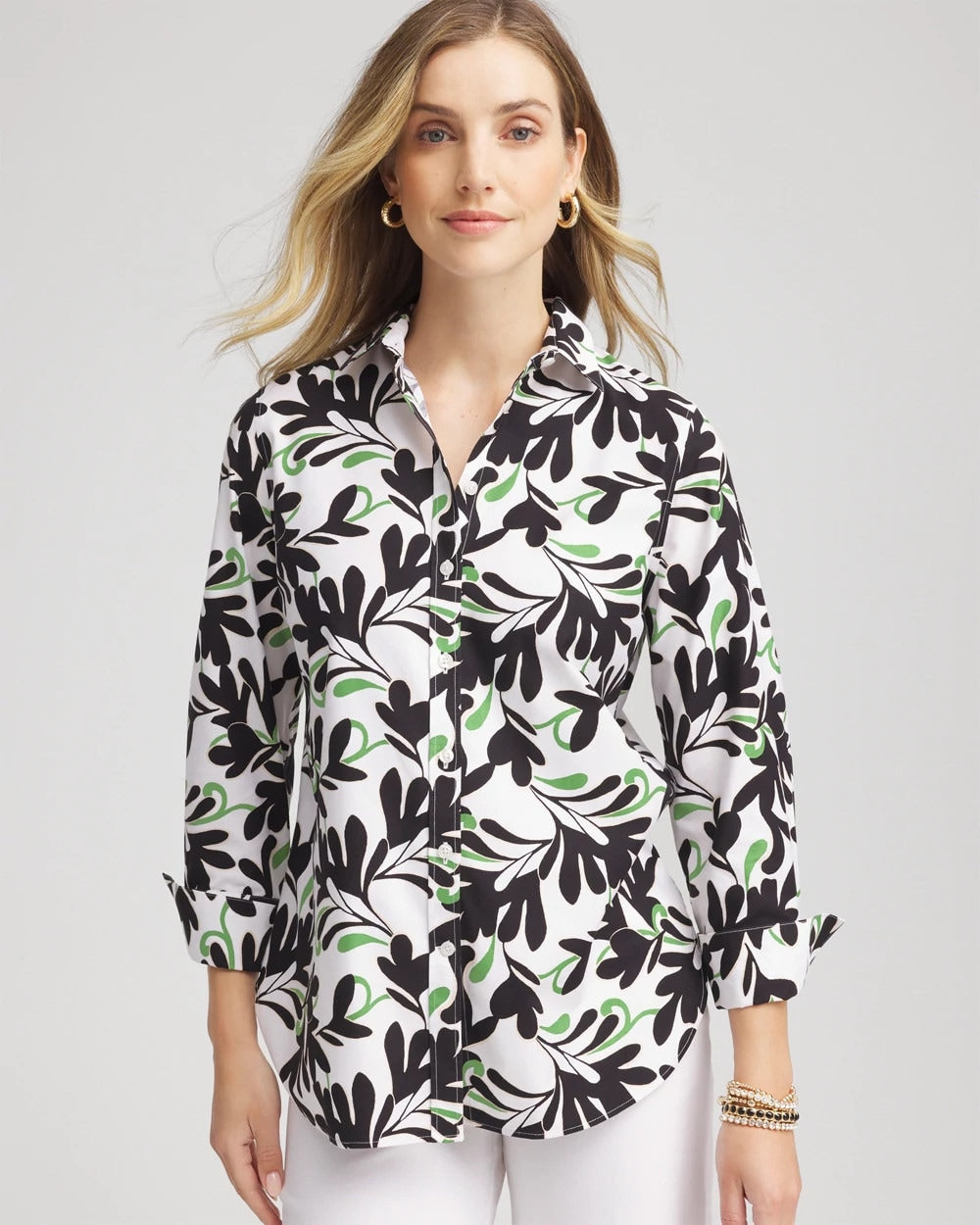 No Iron™ Abstract Floral Shirt - Chico's