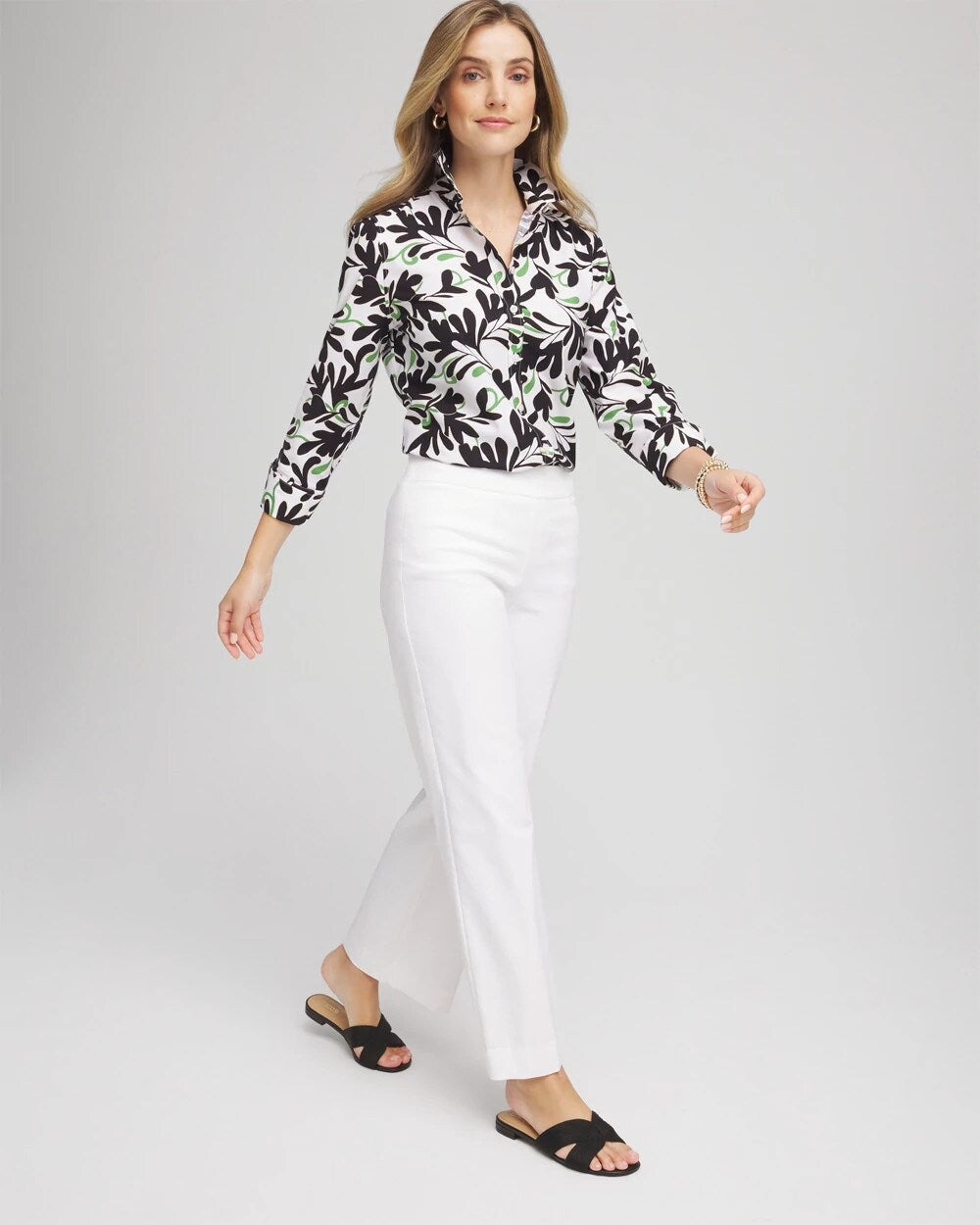 No Iron™ Abstract Floral Shirt - Chico's